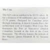 Image 5 : 2008 $25 Home of the 2010 Olympic Winter Games Coin 92.5% Silver 27.78 Grams