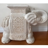 Image 1 : Ceramic Elephant Plant Stand - Luckey Trunk Up 22x17