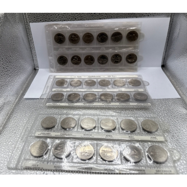 1992 Canadian 125 Confederation Quarter Set (3)