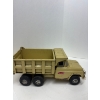 Image 3 : Vintage Buddy L Dump Truck Suspension 1960's Yellow Square body Pressed steel toy