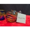 Image 2 : Glass Eye Studio Blown Glass with Gold Trim Wine Decanter