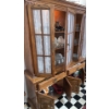 Image 3 : Tiger Oak China Cabinet w/ Brass Hardware 63x19x83 *Contents Not Included
