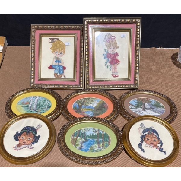 Handmade Embroidery Art - Petite Point Cross Stitch