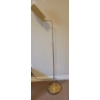 Image 2 : Mid Century Modern - Brass Adjustable Height Swing Arm Pull String Floor Lamp w/ End Table 22T