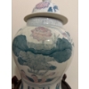 Image 2 : Lovely Oriental Style Vase w/ Lid  - 24T w/ Wooden Stand 