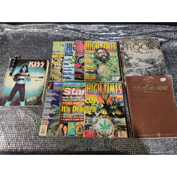 Vintage KISS Notebook with Original Owners Poetry, Cannabis Culture Mags, Rock n Roll Sheet Music