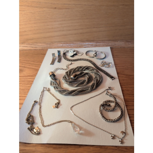 Fashion Jewelry Collection - Rope Chain Necklace Silver Set Hoop Earings & more