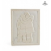 Image 1 :  Stone Relief Carving Marble, Depicting A Hug Between Two   8''*10''INCHES