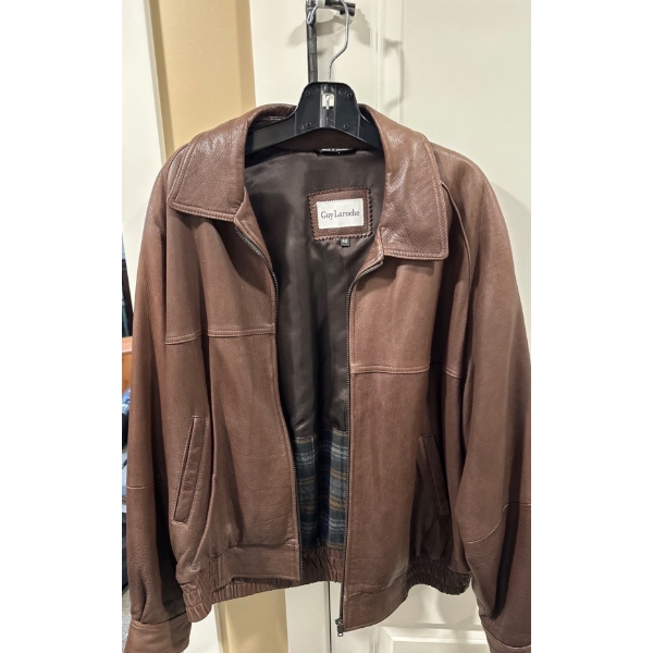 Guy Laroche Size 46 Leather Jacket 