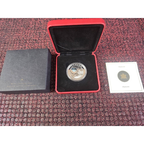 Canada $20 Silver Coin with Diamond Hologram