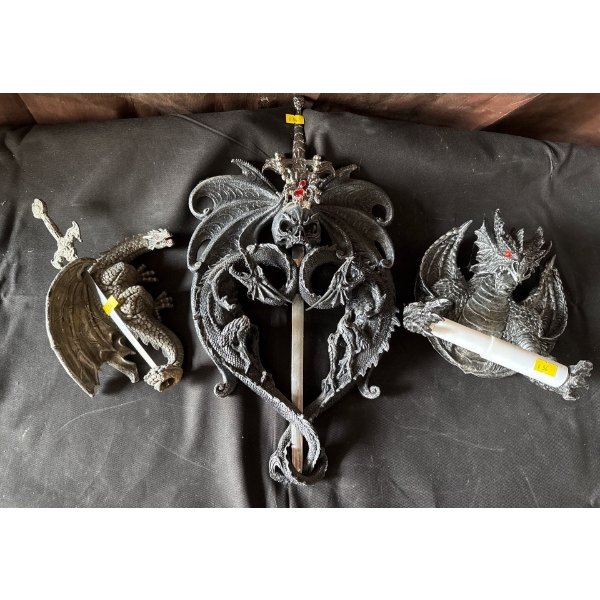 Gothic Drago Themed Decorative Home Embellishments - TP Holder & More
