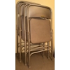 Image 4 : Vintage Samsonite Metal Folding Chairs & Card Table  30x30x27"tall