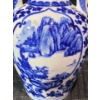 Image 3 : Yongzen Blue and White Dragon Handle Porcelain Vase