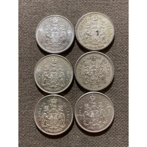 Canadian 50-cent Pieces 11.66 g Silver (.800)