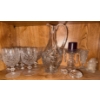 Image 1 : Criss Cross Cut Crystal Cocktail Set - Decanter Chalices & More 
