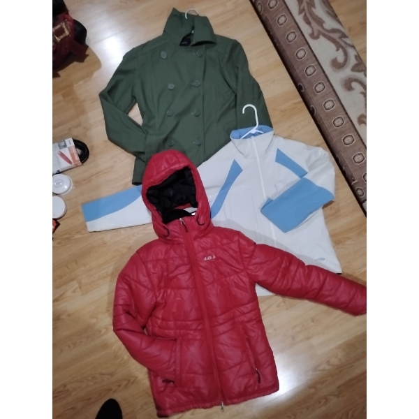 -40 Winter Red Puffer AVIA Athletic & Army Green Fall Jacket