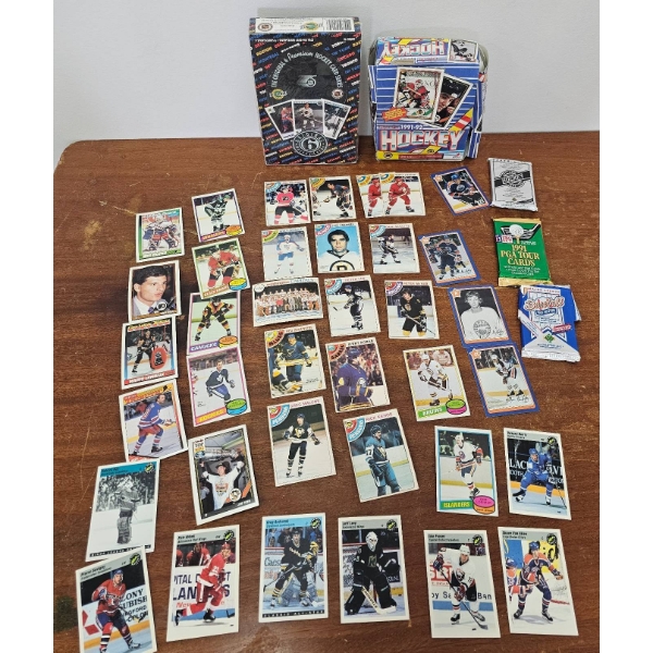 1990s Hockey Trading Cards with Two Unopened Boxes
