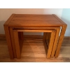 Image 1 : Wooden Nesting Table, 3 Pcs, Largest  24.5W, 19.5T