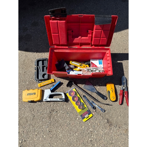Assorted tools in Keter Case