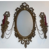 Image 2 : 19th Century French Rococo Style Gold Gilt Mirror / Candle Sconces 19T
