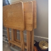 Image 4 : Change Variable Baromaster, Made in France w/ Sterling & Noble Clock + 4 Standing Breakfast Tables 