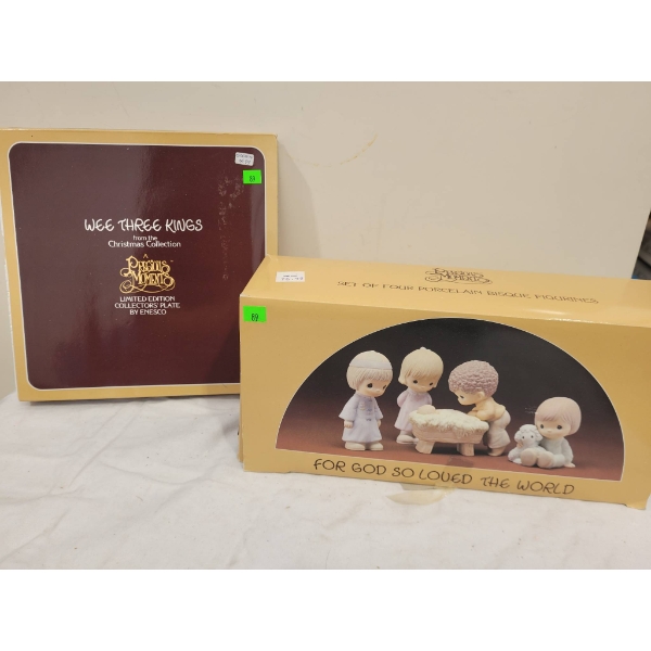 Precious Moments Plate and Figurine Set: We Three Kings Plate