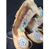 Image 2 : Moccasins w/ Beading and Fur- Size Not Indicated, 10" Bottom Sole, 13 T 