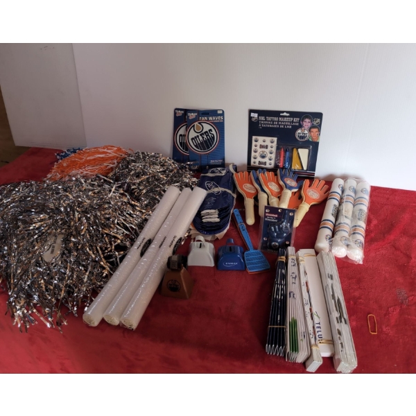 Oilers Cow Bells, Hand Slappers, PomPom's, Temporary Tattoos and More
