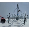 Image 2 : Metal Wireframe Chandelier With Eight Light Fixtures