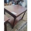 Image 2 : Double Pillar Mahogany Table Set (5 Chairs & 2 Leaflets Included) (Measurements in Description)