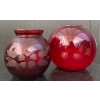 Image 2 : Cranberry Glass Viking Dessert Dish, Anchor Hocking Ruby Red Vase & Ruby Red Vase 