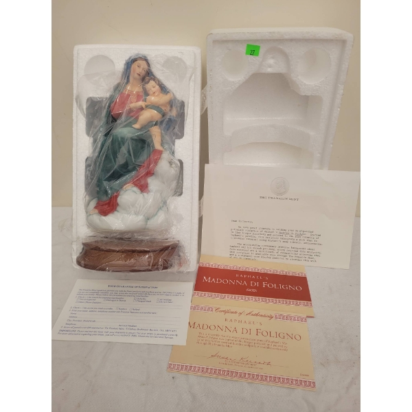 Capodimonte Madonna di Foligno Porcelain Figurine with Documentation