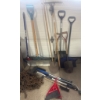 Image 3 : Yard and Garden Tools with Trash Bin and Rusted Metal Chain