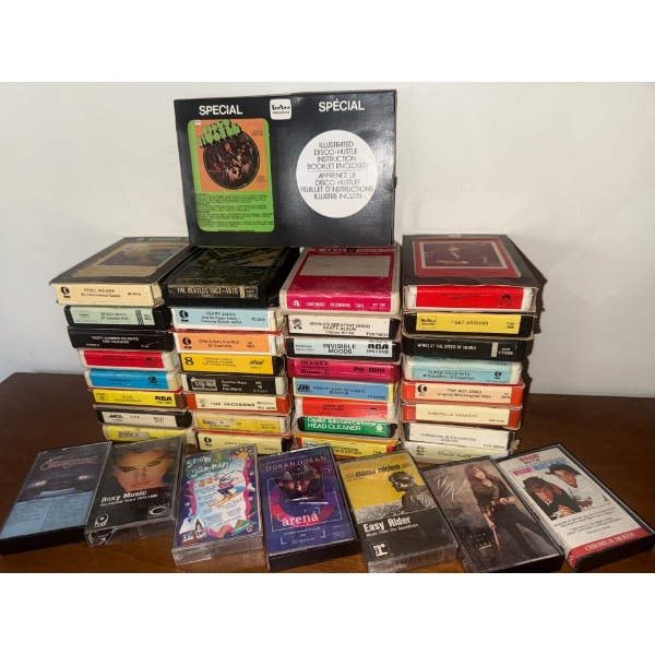 8 Track Selection w/ Various Cassette Tapes For Your Listening Enjoyment / Needs