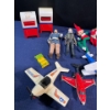 Image 2 : Box Of Vintage Toys, Airs Planes, Star Wars Figures, Elf Collection, Light Saber Toy and More