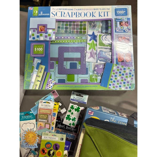 Scrapbooking Kits and Supplies, Including Albums, Stickers, and Tools