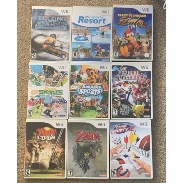 WII Game Collection (9 Quantity) 
