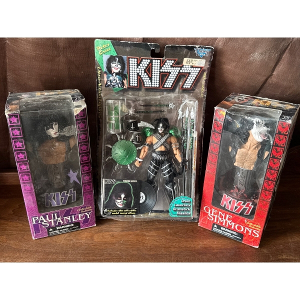 New KISS Figurines - Paul Stanley Gene Simmonds Peter Criss 8T