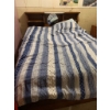 Image 1 : Wooden Bed Frame with Built-in Shelves and Mirror with Mattress