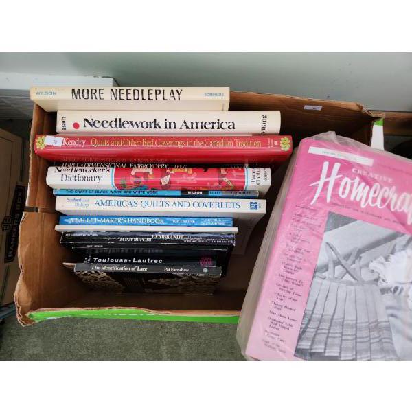 Books on Needlepoint, Quilting, and Vintage Creative Homecrafts Magazines