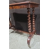 Image 3 : Antique Oak Barley Twist With Victorian Castors Side Table - 36W, 18D, 28T