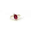 Image 1 : 14KY Pink Tourmaline(1.20CT) Bypass Ring SZ 6.25, 2.40grams