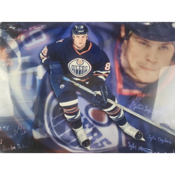Signed Oilers Raffi Torres Framed Photograph + Plaques