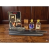 Image 1 : Grooming Set with Braun Micron Shaver, Brush, Miniature Bottles, and Accessories