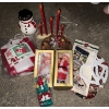 Image 1 : Seasonal Assortment - Mr.&Mrs. Claus Needlepoint Stocking Santa Suit Cookie Jar & More