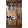 Image 1 : Vintage Solid Wood & Glass China Cabinet   45"x 16" x78"tall