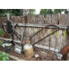 Image 4 : All backyard, decorations, saw blades, saws, antique milk, jugs, wagon, wheels, and another decorati