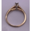 Image 3 : One Lady's Solitaire Diamond Ring 14K YG, Weighs 2.1g 