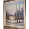 Image 4 : Assorted Paintings & Wall Decor.  Mountain Painting 41 w 29 h