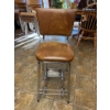Image 2 : Retro Vintage Step Stool With Vinyl Seating Surface 